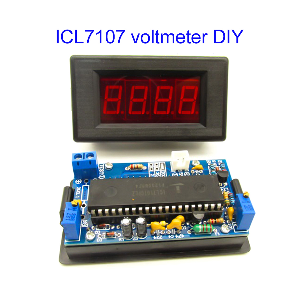 Diy Home Electronics Projects - Kit Suku Cadang Voltmeter ICL7107 DIY