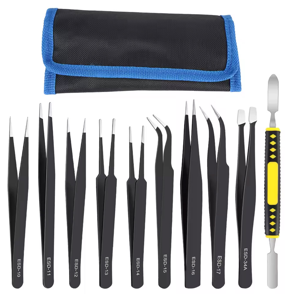 Diy Electronics Repair - 10 Buah/Set Pinset Lengkung & Lurus