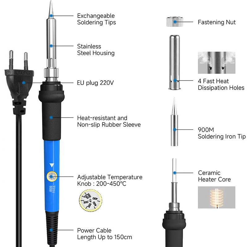 Kit Solder Listrik 220V 60W de - Soldering Iron Kit ulasan dan harga