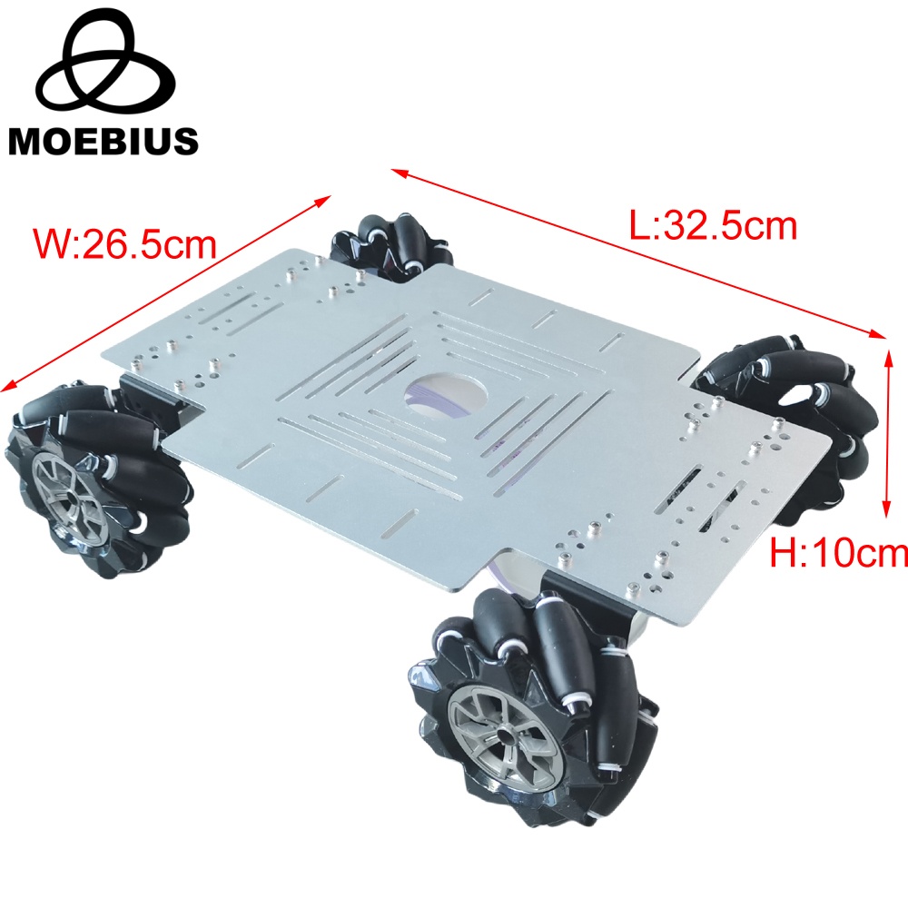 Kit Mobil Robot Roda Mecanum 4 - Diy Robot Electronics Kit ulasan dan harga
