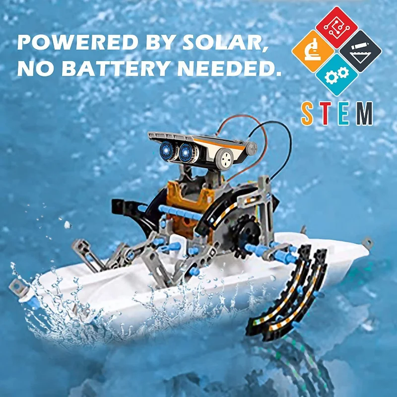 Kit Robot Tenaga Surya 13-in-1 - Diy Robot Electronics Kit ulasan dan harga