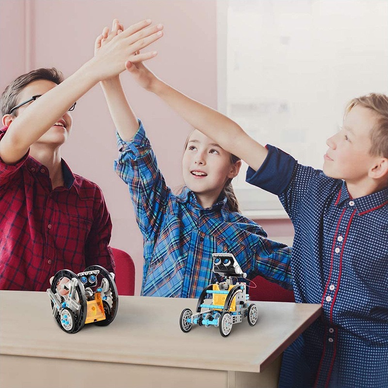 Kit Robot Tenaga Surya 13-in-1 - Diy Robot Electronics Kit ulasan dan harga