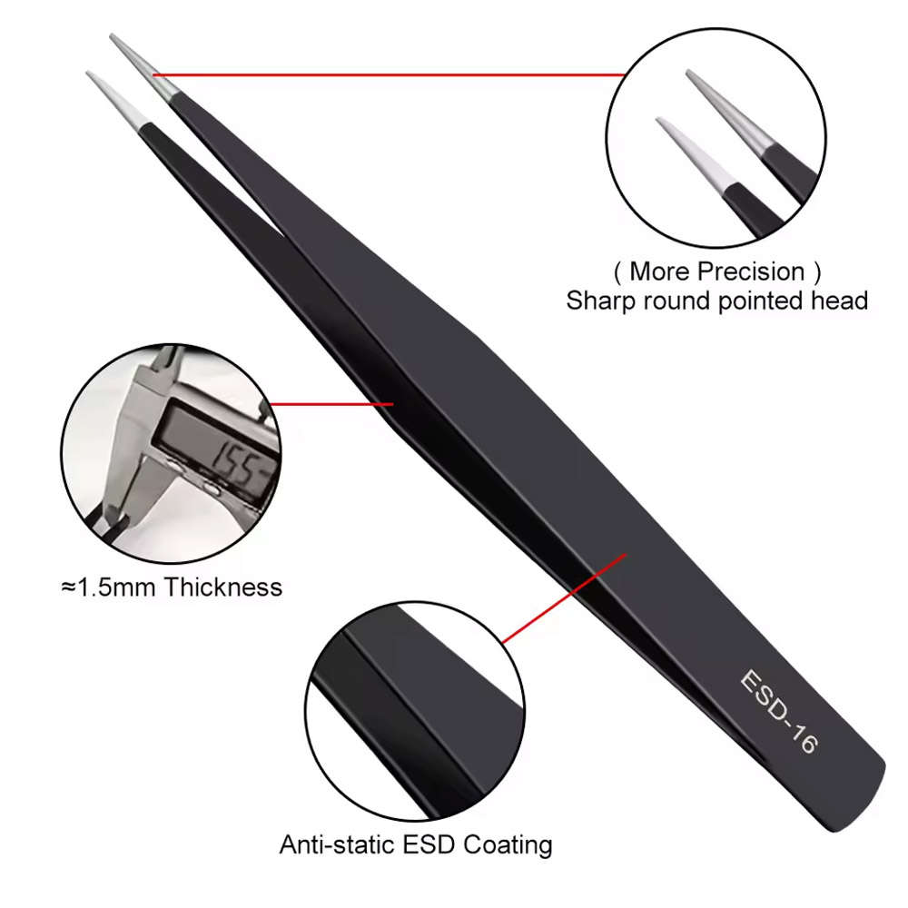 10 Buah/Set Pinset Lengkung &  - Diy Electronics Repair ulasan dan harga