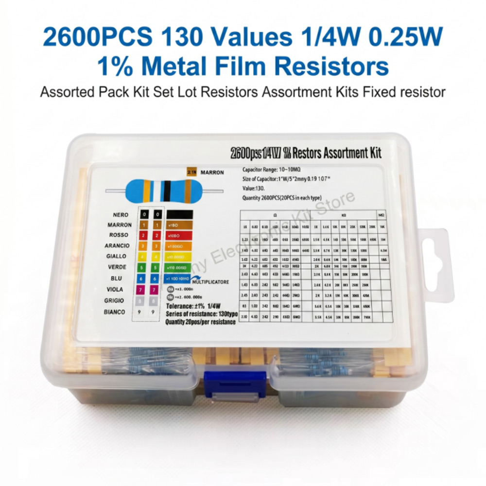 2600 Buah Resistor Film Logam  - Diy Home Electronics Projects ulasan dan harga