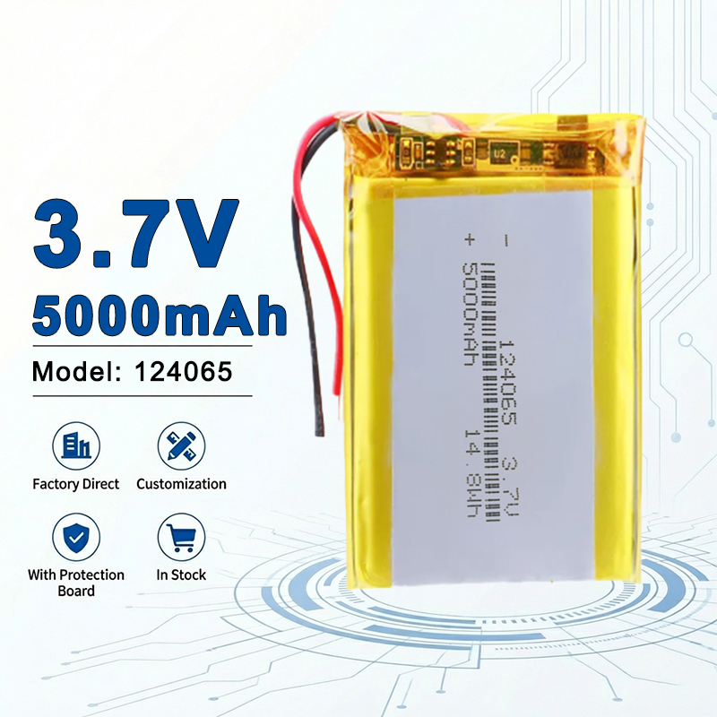 124065 3.7V 5000mAh Baterai Li - Diy Wearable Electronics ulasan dan harga