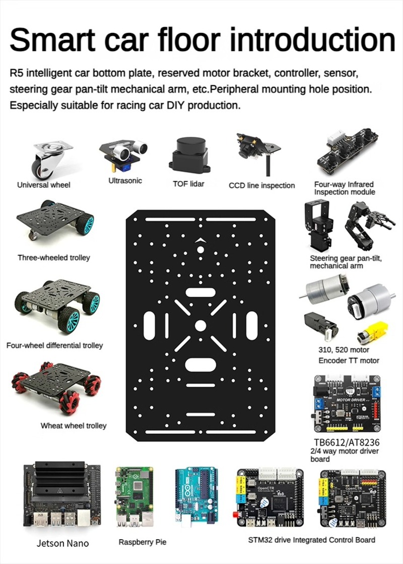 Sasis Mobil Robot 4WD dengan M - Diy Robot Electronics Kit ulasan dan harga